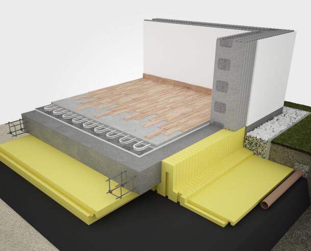 izodom zolta plyta fundamentowa polaczona ze sciana systemowa