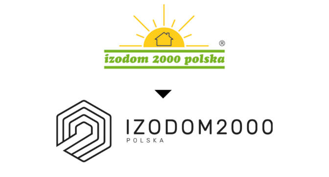 izodom zmiana logo historia