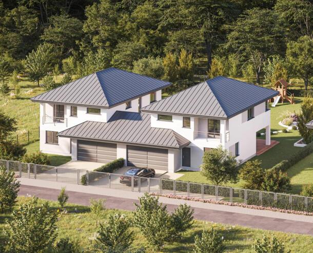 izodom projekt domy blizniaki z garazem